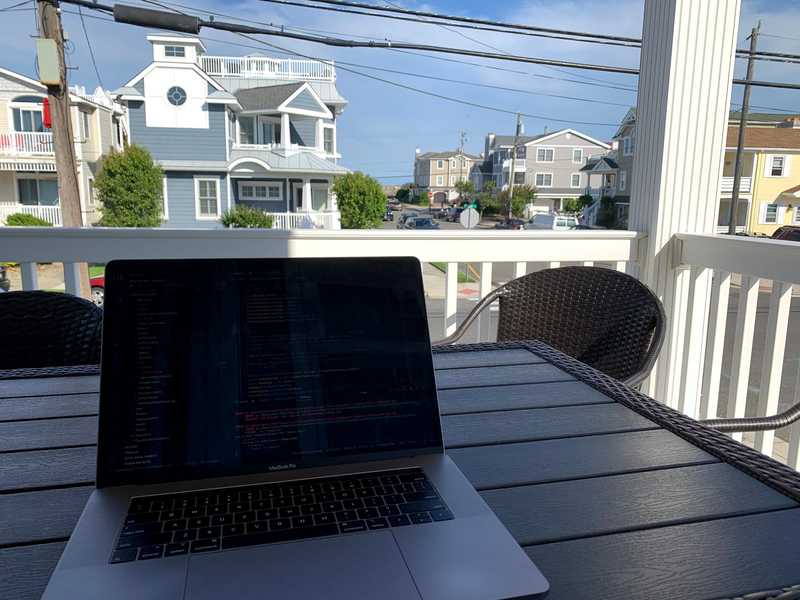 Working remotely at the Jersey Shore